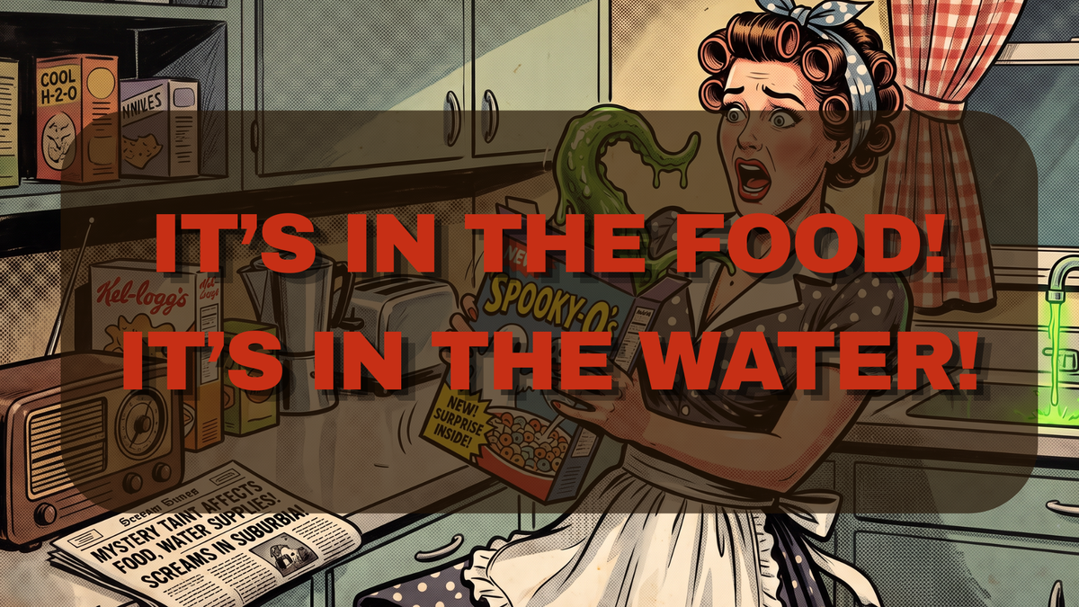 IT’S IN THE FOOD! IT’S IN THE WATER! But We Are Vigilant!