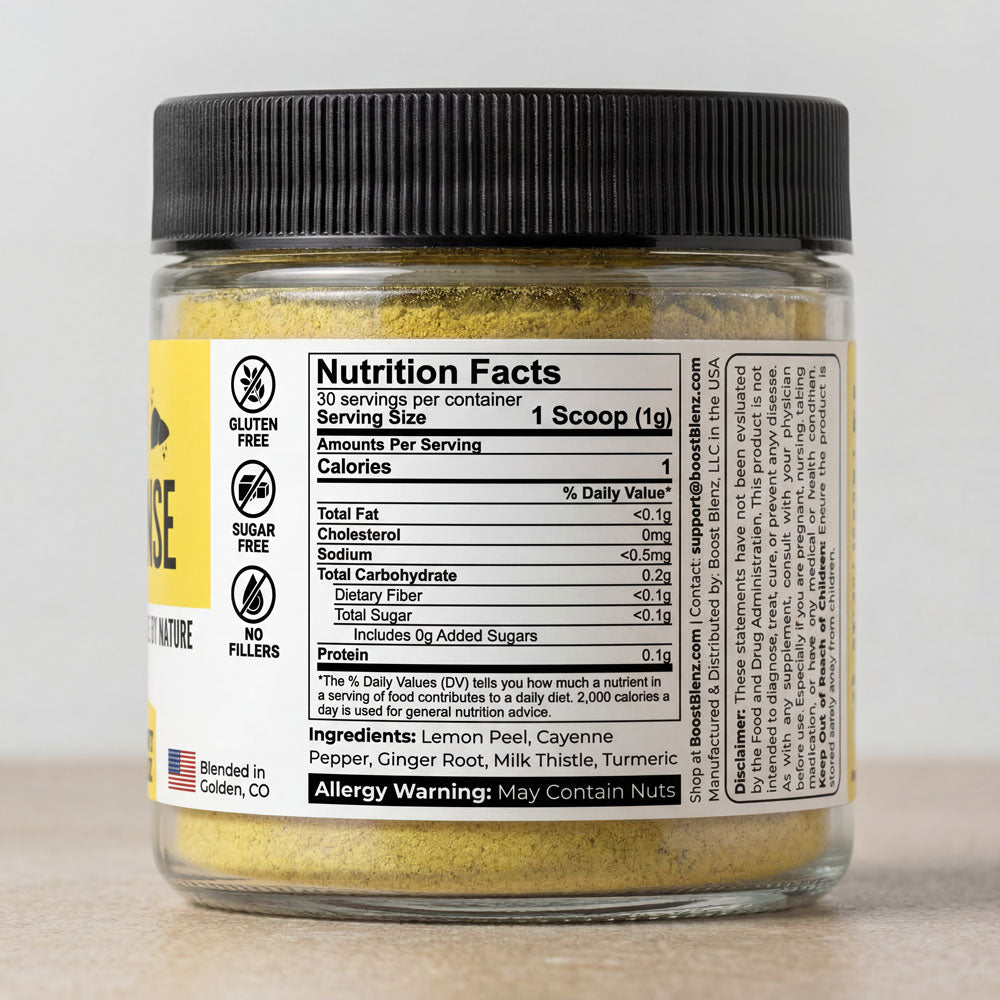 Liver Cleanse detox supplement label and directions