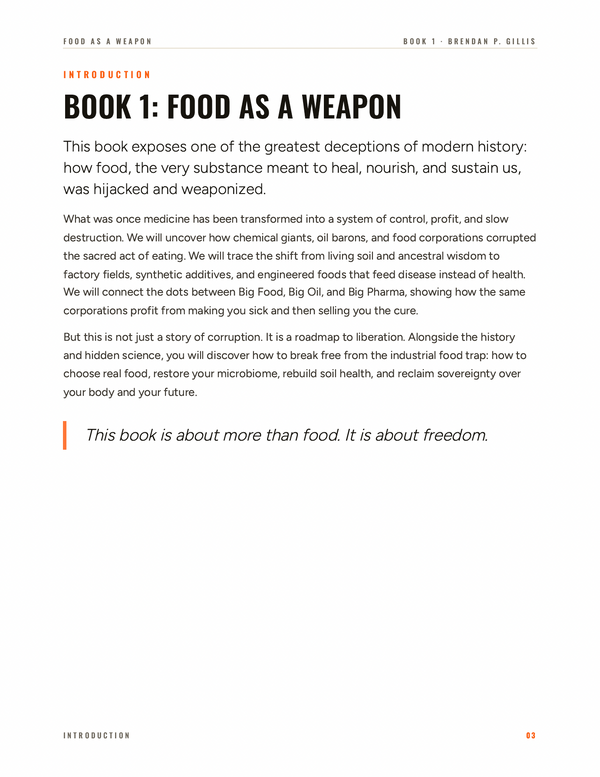 Introduction — Food as a Weapon