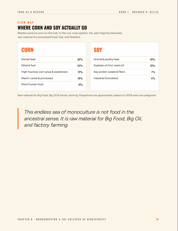 Chapter 6 — Monocropping, Corn, Soy & The Collapse of Biodiversity