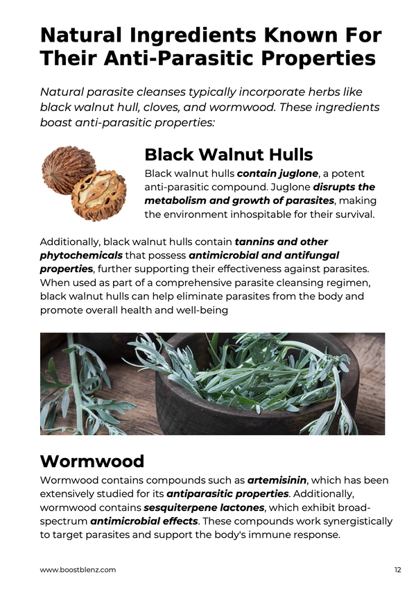 Anti-Parasitic Natural Ingredients