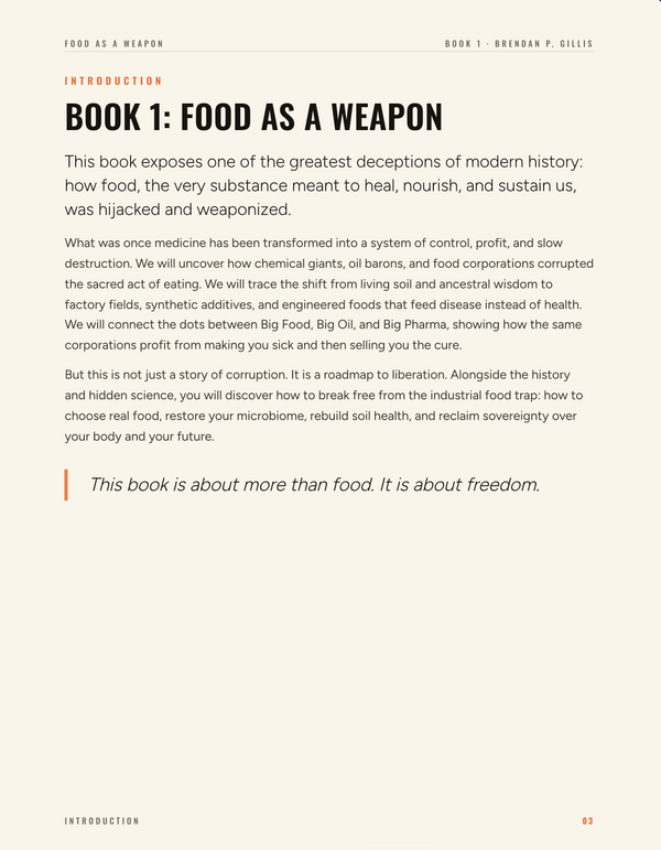 Introduction — Food as a Weapon