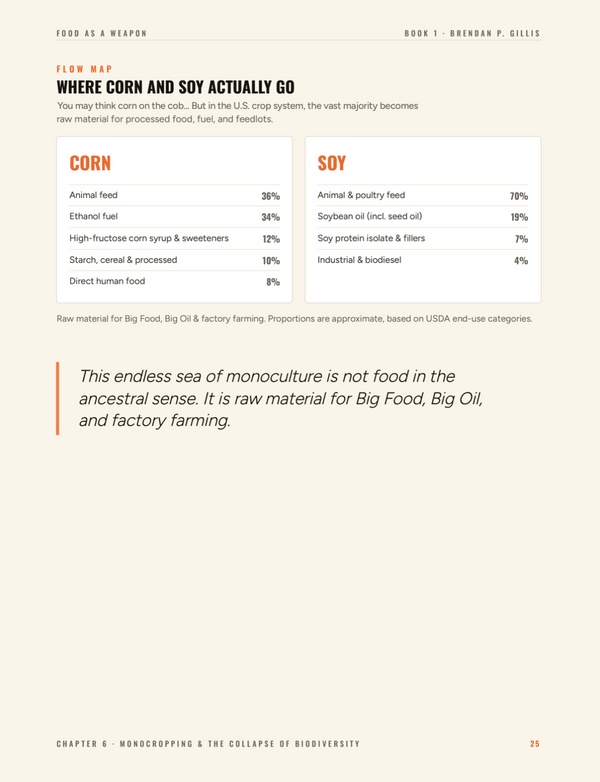 Chapter 6 — Monocropping, Corn, Soy & The Collapse of Biodiversity