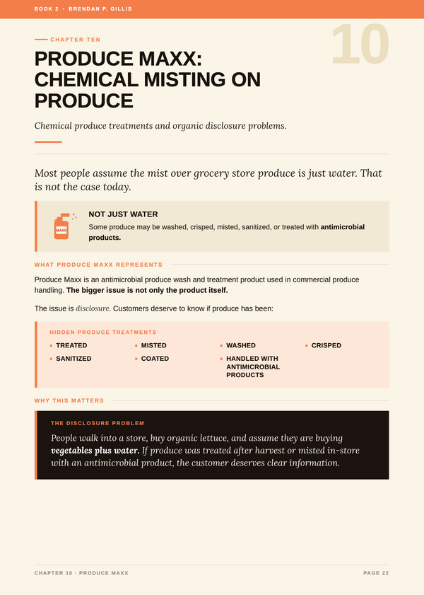 Chapter 10 - Produce MAXX: Chemical Misting on Produce