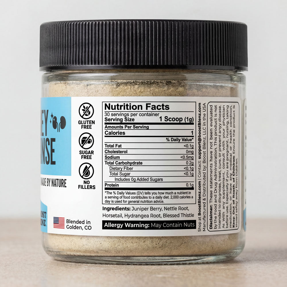 Kidney Cleanse detox supplement label and directions